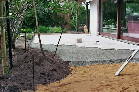 Platten in Verlegesplit